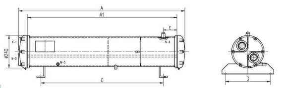 Теплообменник кожухотрубный с водяным охлаждением KAIDELI KCWS-008/JB1A Градирни #2